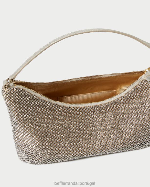 Loeffler Randall mulheres bolsa baguete cam diamante bolsas ouro FF0JR399