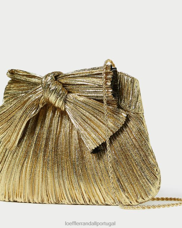 Loeffler Randall mulheres clutch arco rayne bolsas ouro FF0JR384