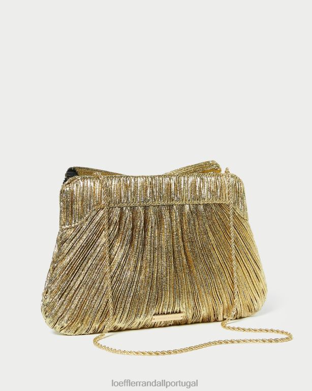 Loeffler Randall mulheres clutch arco rayne bolsas ouro FF0JR384