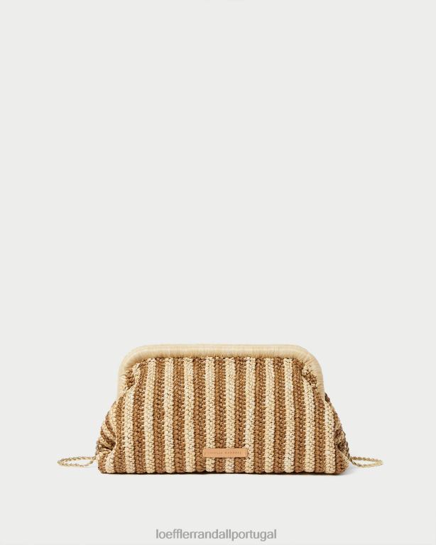 Loeffler Randall mulheres embreagem quadro trudie bolsas natural/marrom FF0JR392