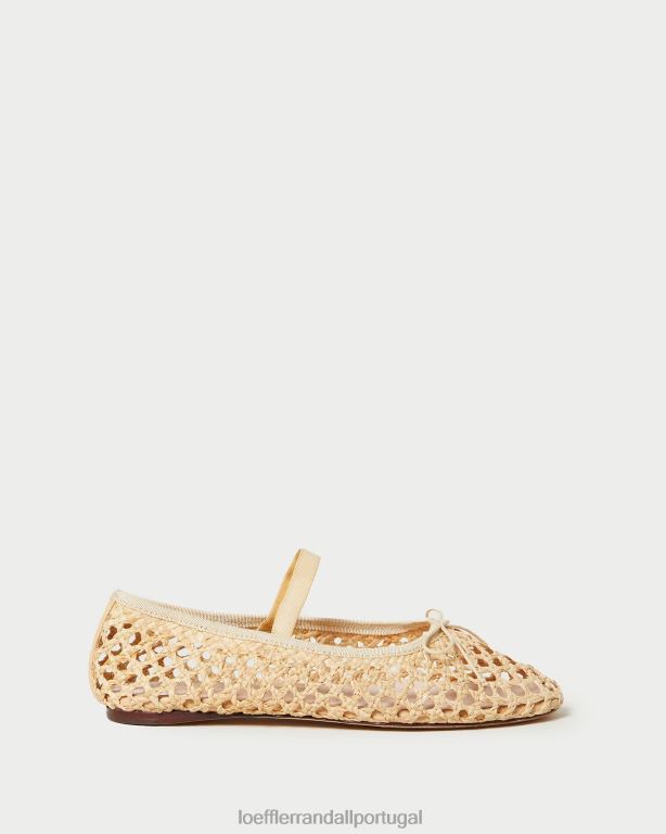 Loeffler Randall mulheres Leonie Ballet Flat sapato crochê natural FF0JR308