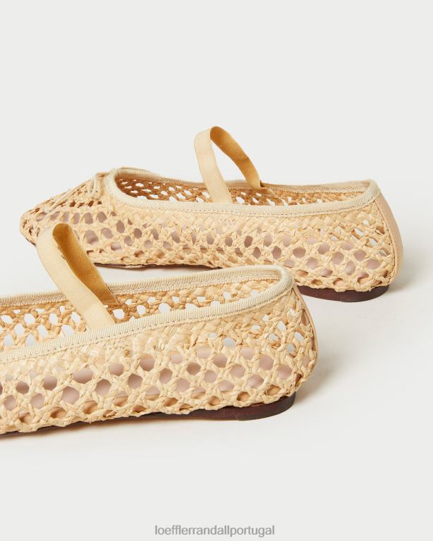 Loeffler Randall mulheres Leonie Ballet Flat sapato crochê natural FF0JR308