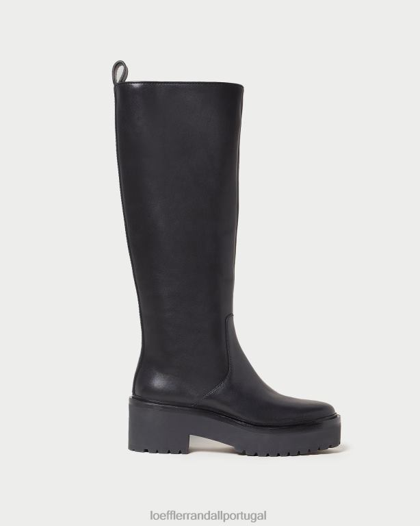 Loeffler Randall mulheres bota alta carlee sapato preto FF0JR290