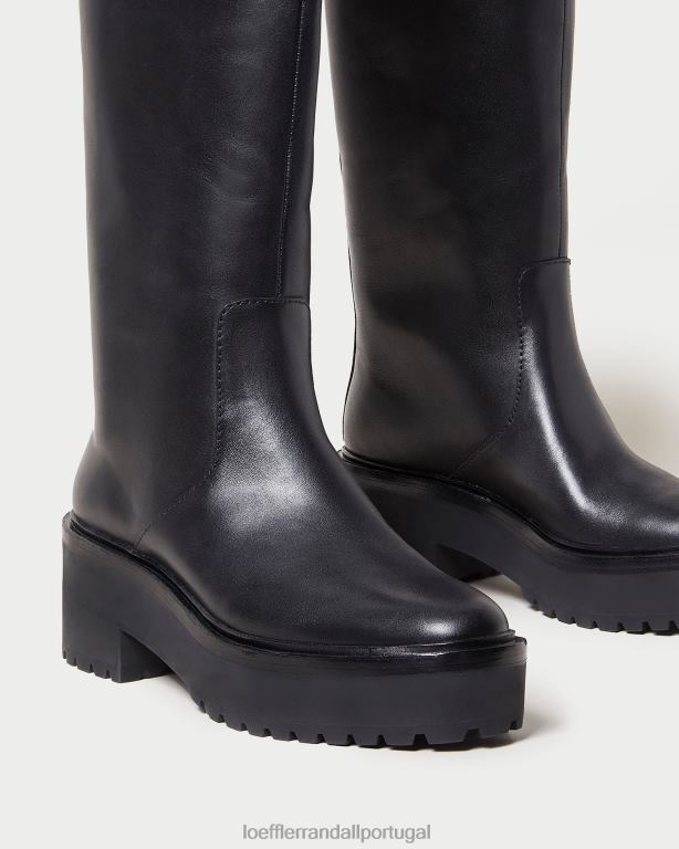 Loeffler Randall mulheres bota alta carlee sapato preto FF0JR290