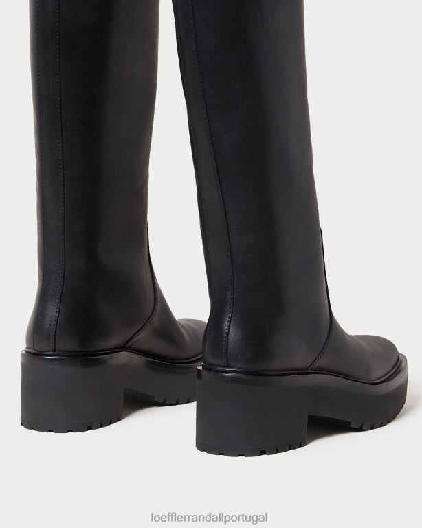 Loeffler Randall mulheres bota alta carlee sapato preto FF0JR290