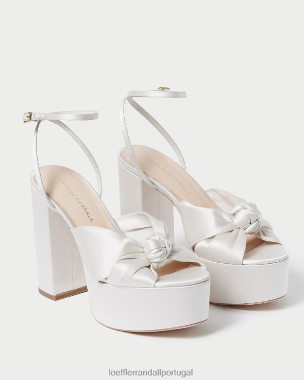 Loeffler Randall mulheres plataforma nó roz sapato creme FF0JR47