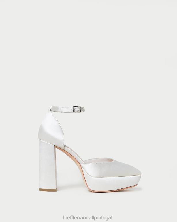 Loeffler Randall mulheres selina plataforma fechada sapato creme FF0JR52